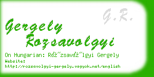 gergely rozsavolgyi business card